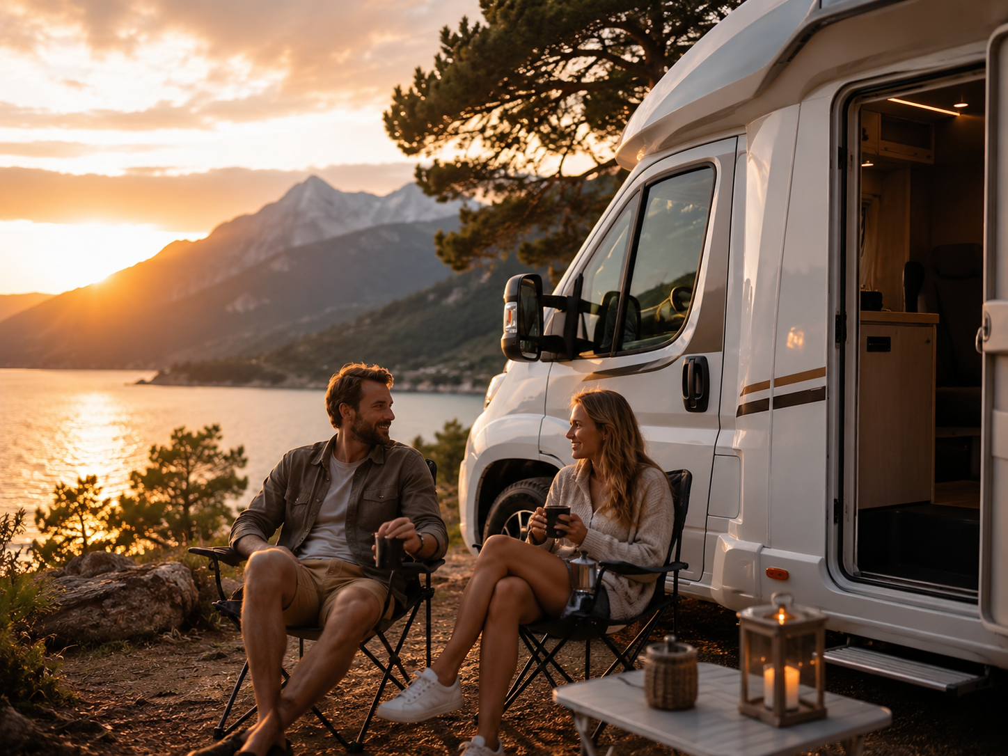Couple camping-car